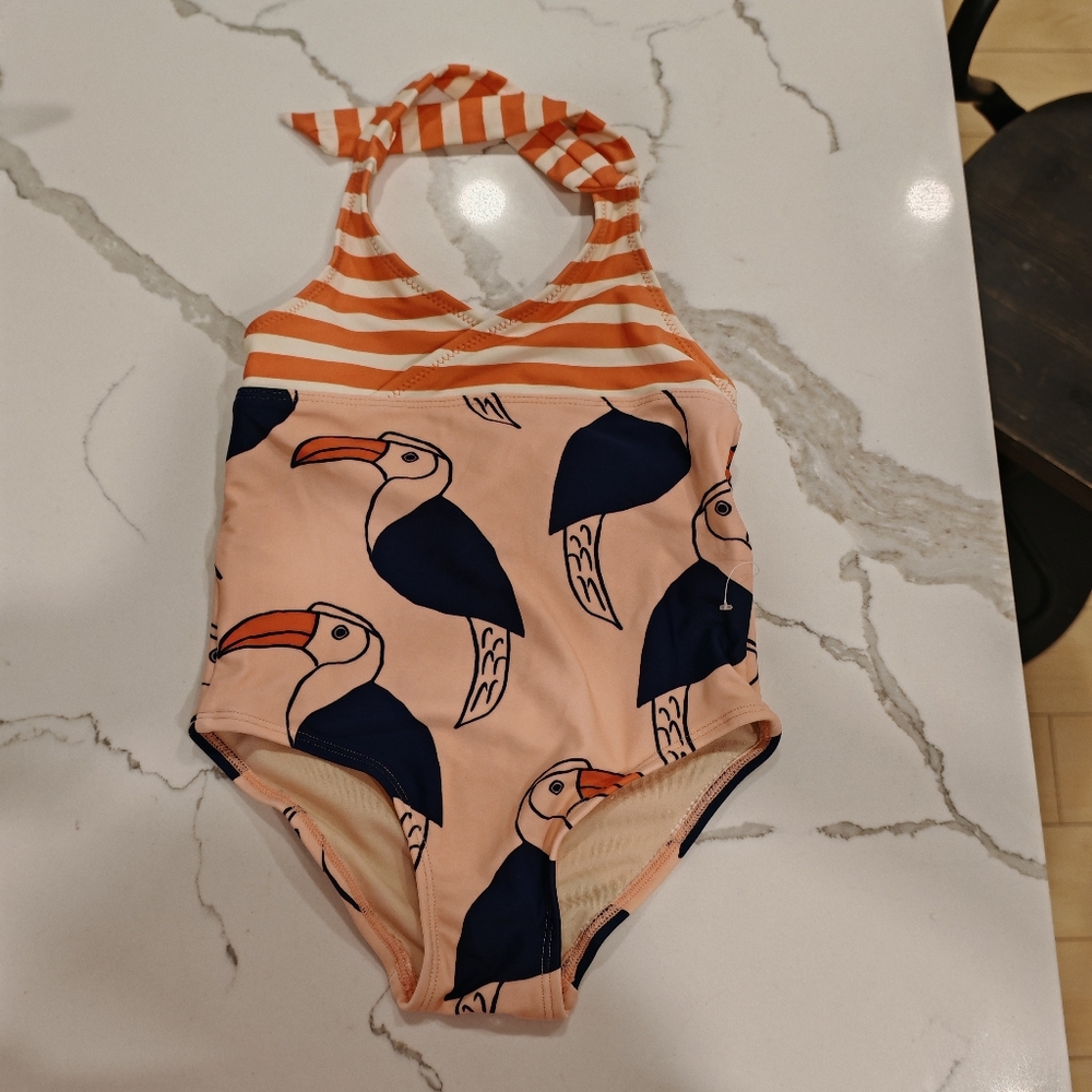 2/25 Tea Collection Toucan Birds Halter Swimsuit